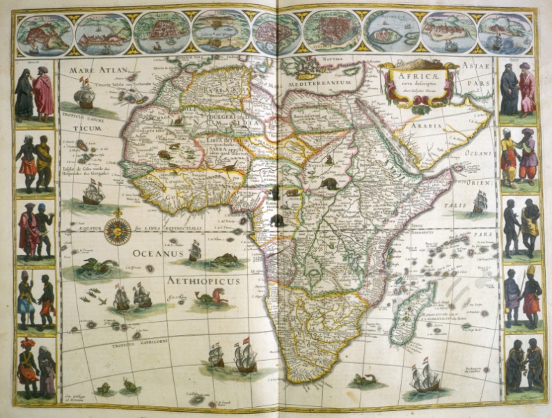 a Bibliography of the history of cartography with drawings of some human figures