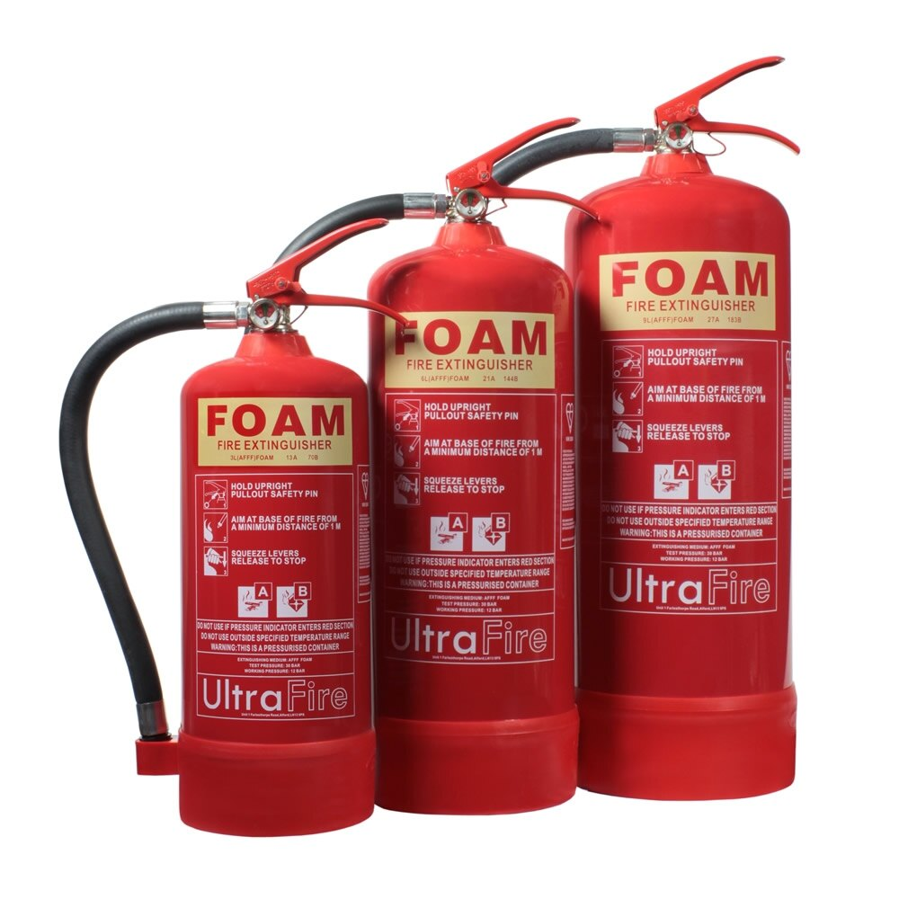 different sizes of foam fire extinguisher 