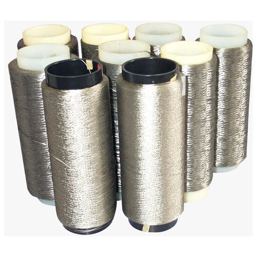silver color metallic fibers