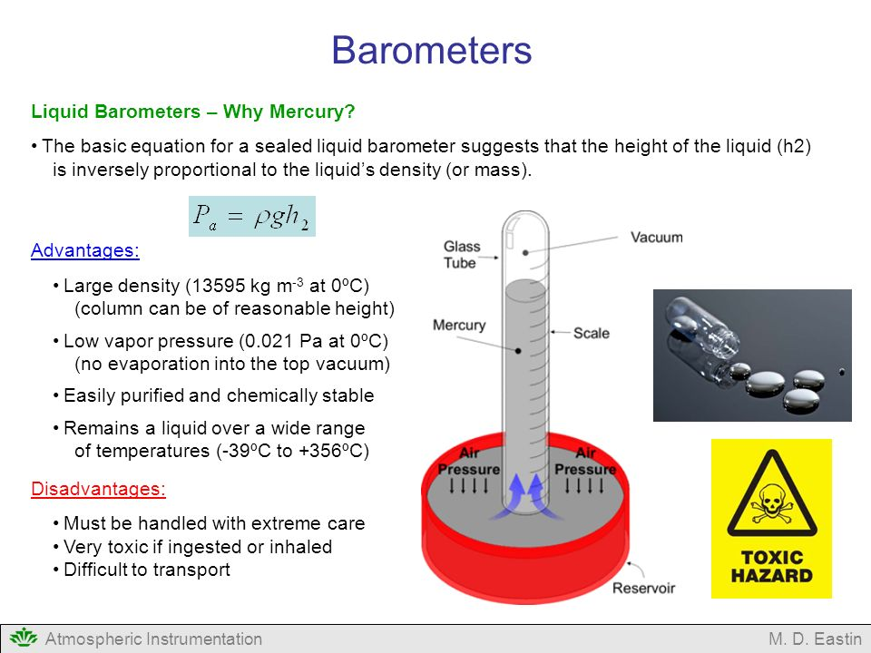 a diagram showing the advantages and disadvantages of a simple barometer 