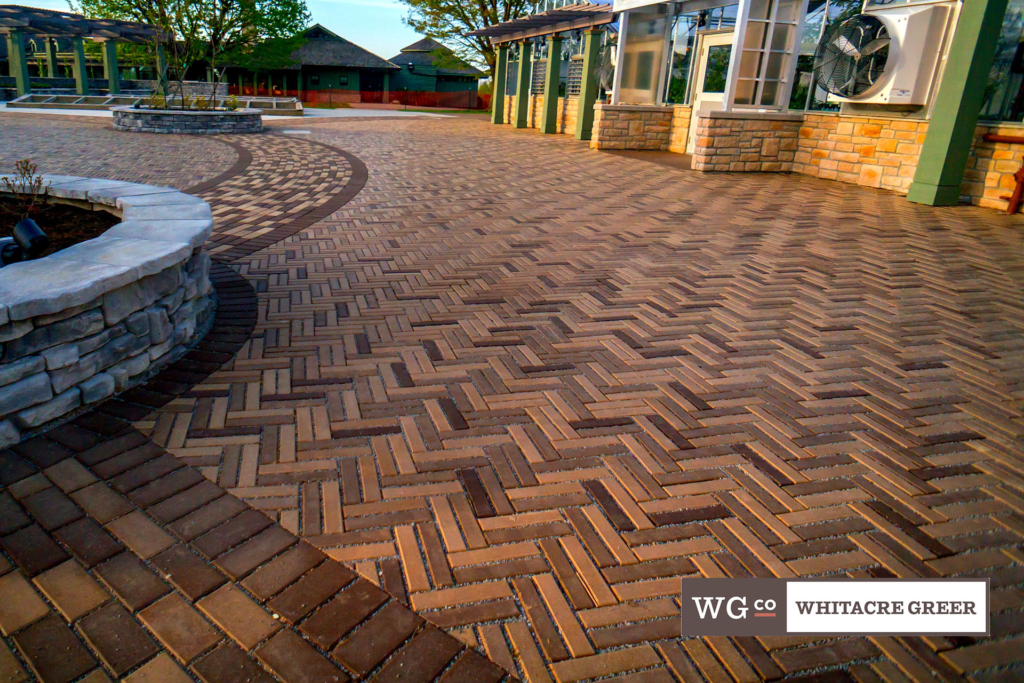 Brick brown pavers perfect for your gray homes