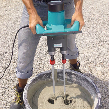 Photo showing drill for concrete mixing.